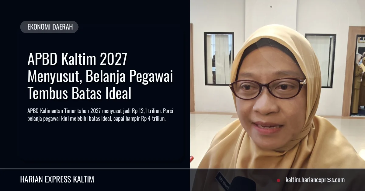 APBD Kaltim 2027 Menyusut, Belanja Pegawai Tembus Batas Ideal