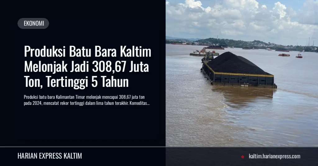 Produksi Batu Bara Kaltim Melonjak Jadi 308,67 Juta Ton, Tertinggi 5 Tahun
