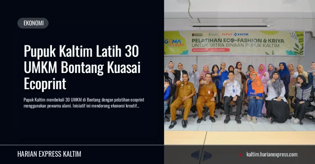 Pupuk Kaltim Latih 30 UMKM Bontang Kuasai Ecoprint