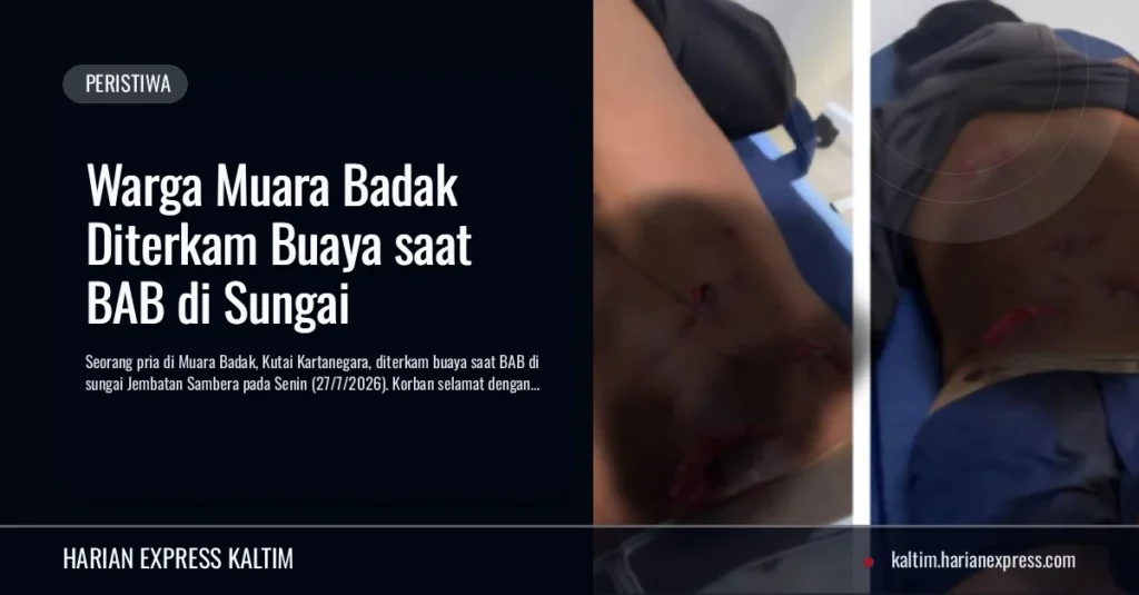 Warga Muara Badak Diterkam Buaya saat BAB di Sungai