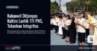 kakanwil-ditjenpas-kaltim-lantik-111-pns-integritas