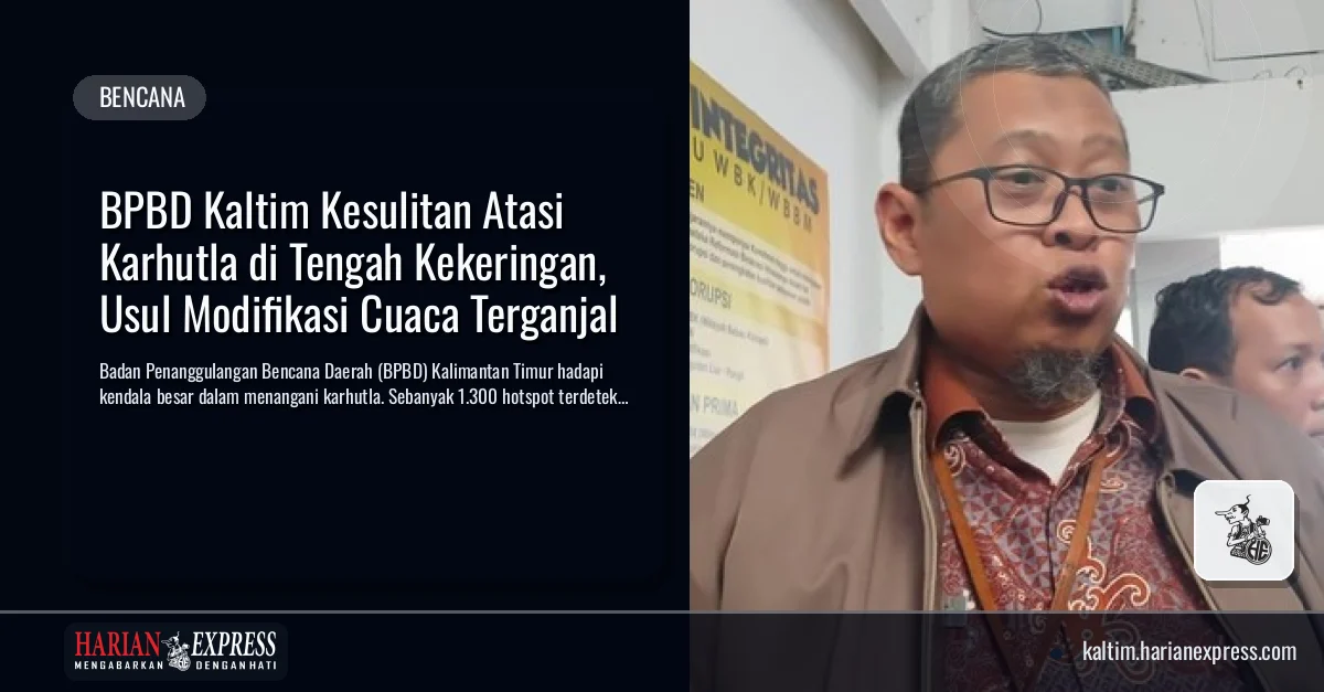 BPBD Kaltim Kesulitan Atasi Karhutla di Tengah Kekeringan, Usul Modifikasi Cuaca Terganjal