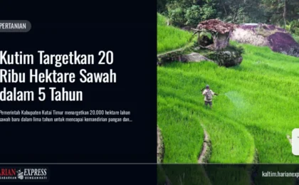 Kutim Targetkan 20 Ribu Hektare Sawah dalam 5 Tahun Kutim Targetkan 20 Ribu Hektare Sawah dalam 5 Tahun