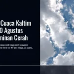 Prakiraan Cuaca Kaltim dan IKN 30 Agustus 2026: Dominan Cerah