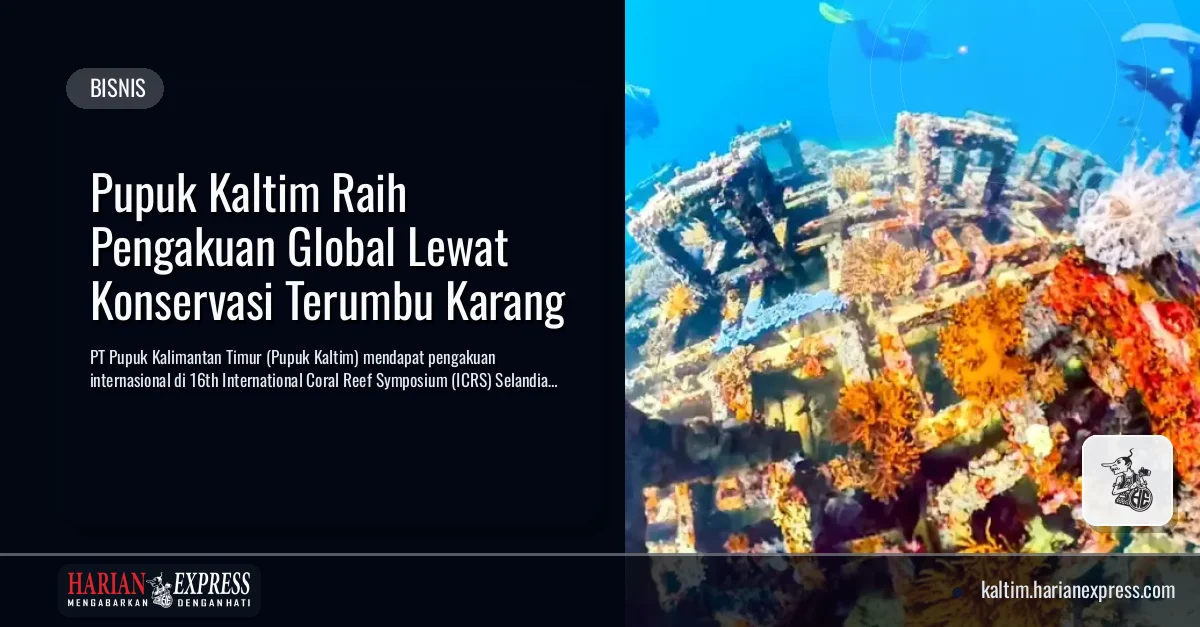Pupuk Kaltim Raih Pengakuan Global Lewat Konservasi Terumbu Karang