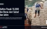 Kaltim Pasok 16.000 Ton Beras dari Sulsel dan Jatim