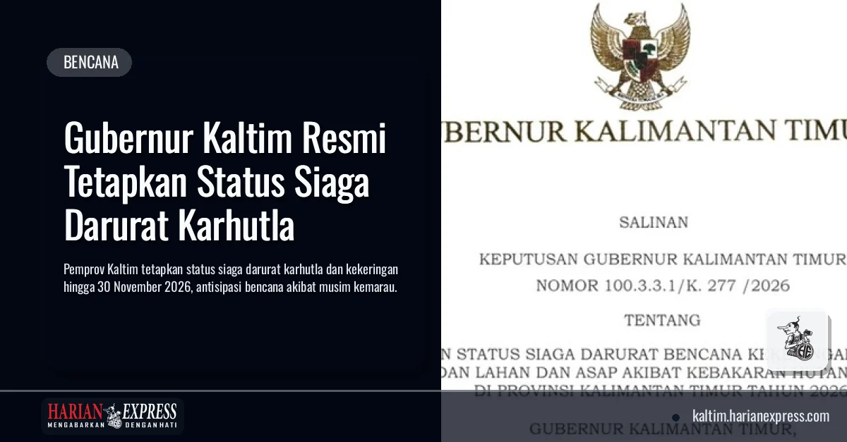 Gubernur Kaltim Resmi Tetapkan Status Siaga Darurat Karhutla