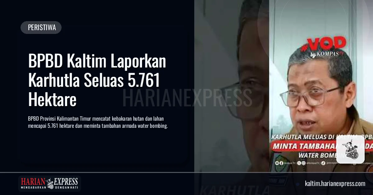BPBD Kaltim Laporkan Karhutla Seluas 5.761 Hektare