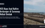 405 Kayu Asal Kaltim Terdampar di Sumenep Akibat Ombak