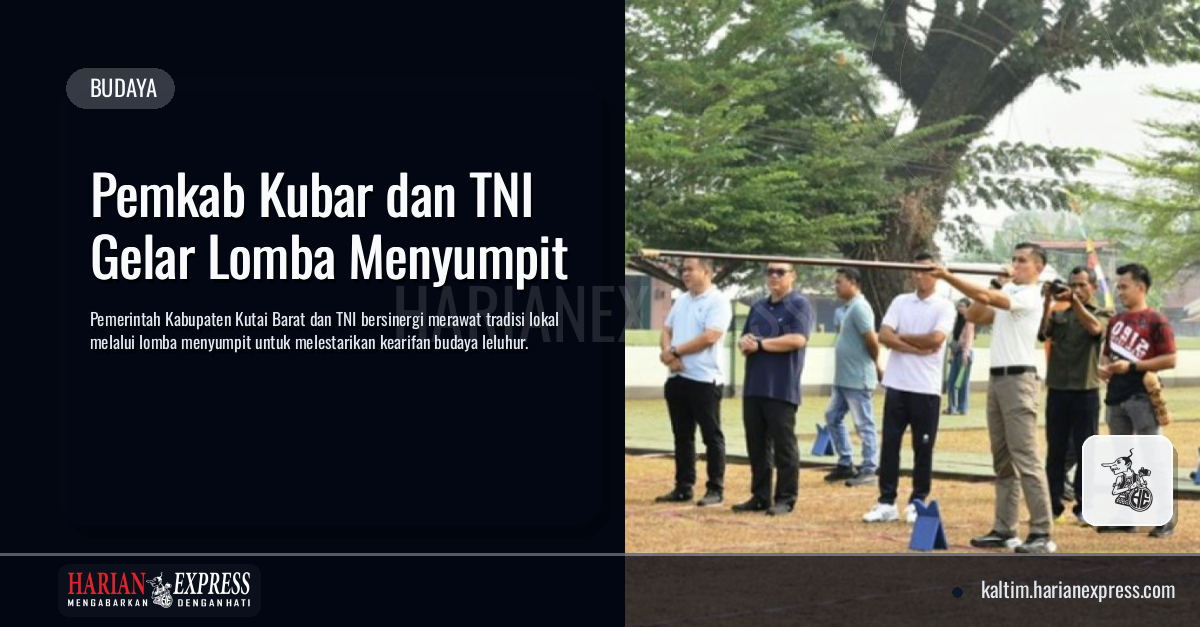 Pemkab Kubar dan TNI Gelar Lomba Menyumpit