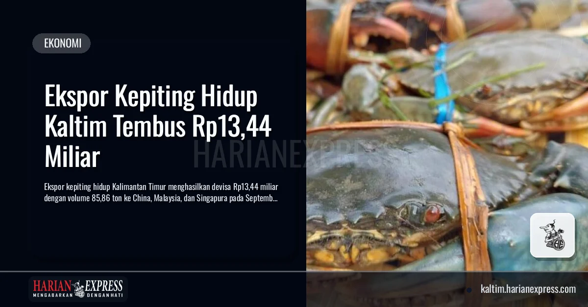 Ekspor Kepiting Hidup Kaltim Tembus Rp13,44 Miliar