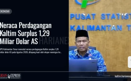 Neraca Perdagangan Kaltim Surplus 1,29 Miliar Dolar AS