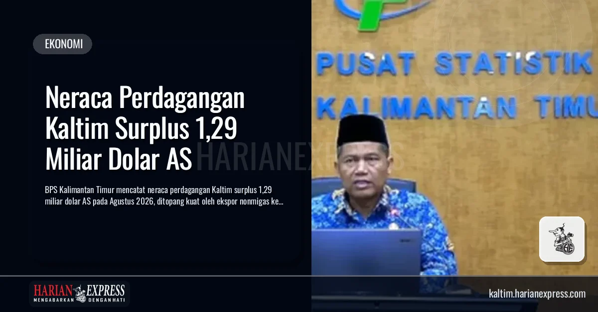 Neraca Perdagangan Kaltim Surplus 1,29 Miliar Dolar AS