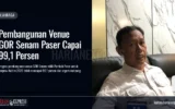 Pembangunan Venue GOR Senam Paser Capai 99,1 Persen