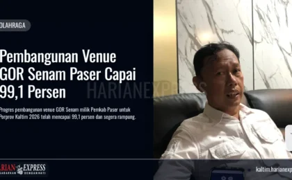 Pembangunan Venue GOR Senam Paser Capai 99,1 Persen