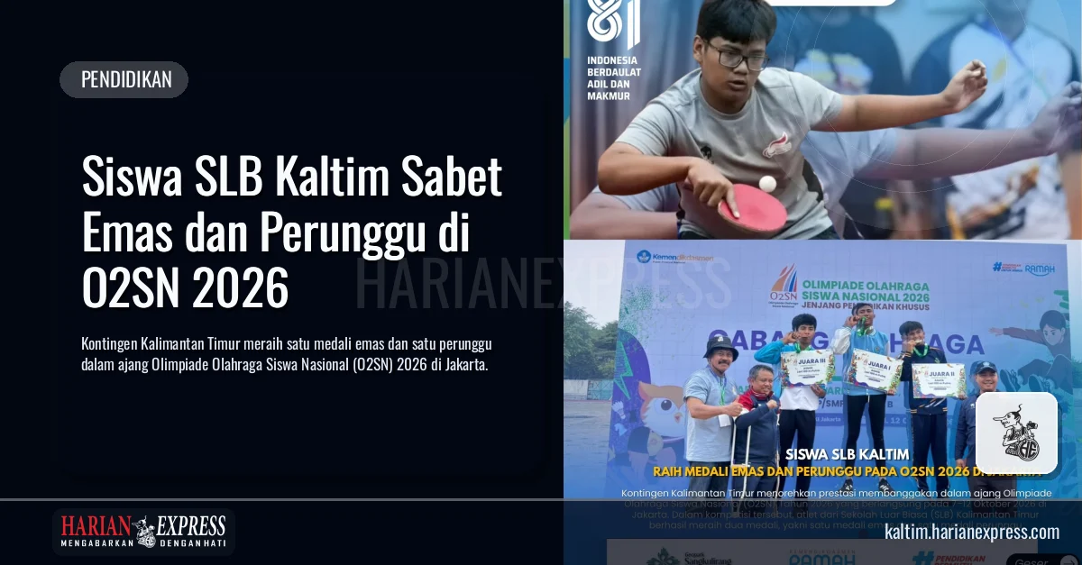 Siswa SLB Kaltim Sabet Emas dan Perunggu di O2SN 2026